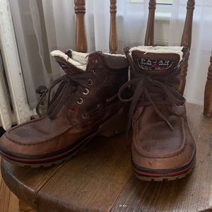 men’s pajar belle boot 10 - 10 1/2 brown leather shearing